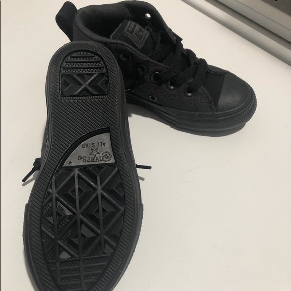 kids black converse